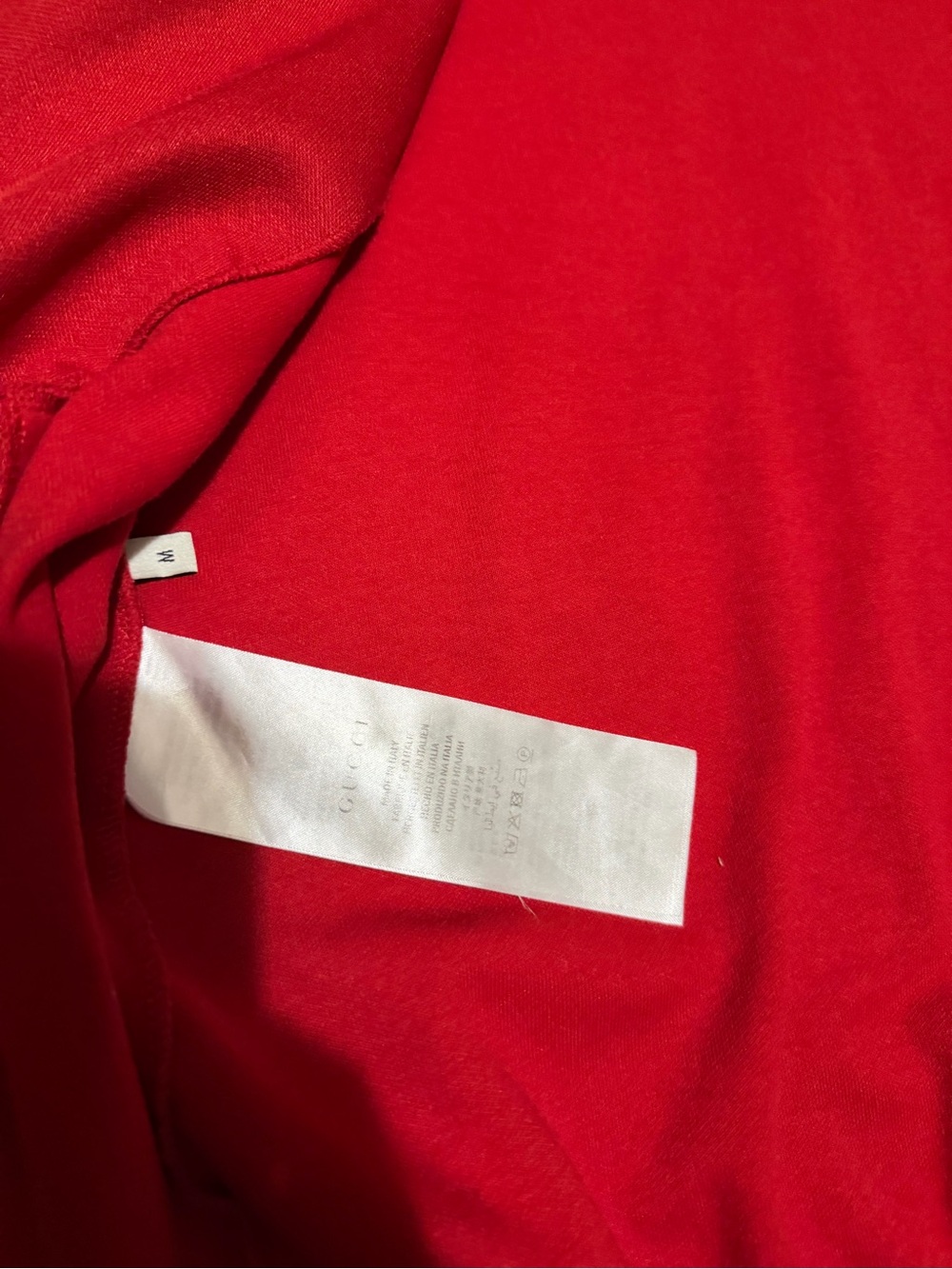 Gucci Red Embroidered Ruffle-Shoulder Bomber Jacket - Picture 7 of 11